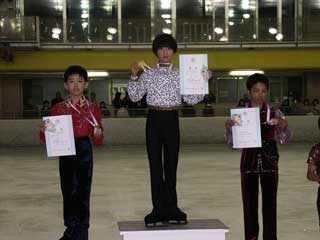 第8回全日本フィギュアスケートノービス選手権大会の表彰式